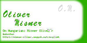 oliver misner business card